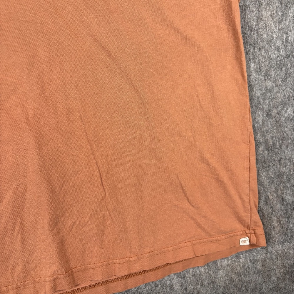CAT Caterpillar Color Plus Co T-Shirt Men's Small Tan Orange‎ Short Sleeve - Picture 3 of 8